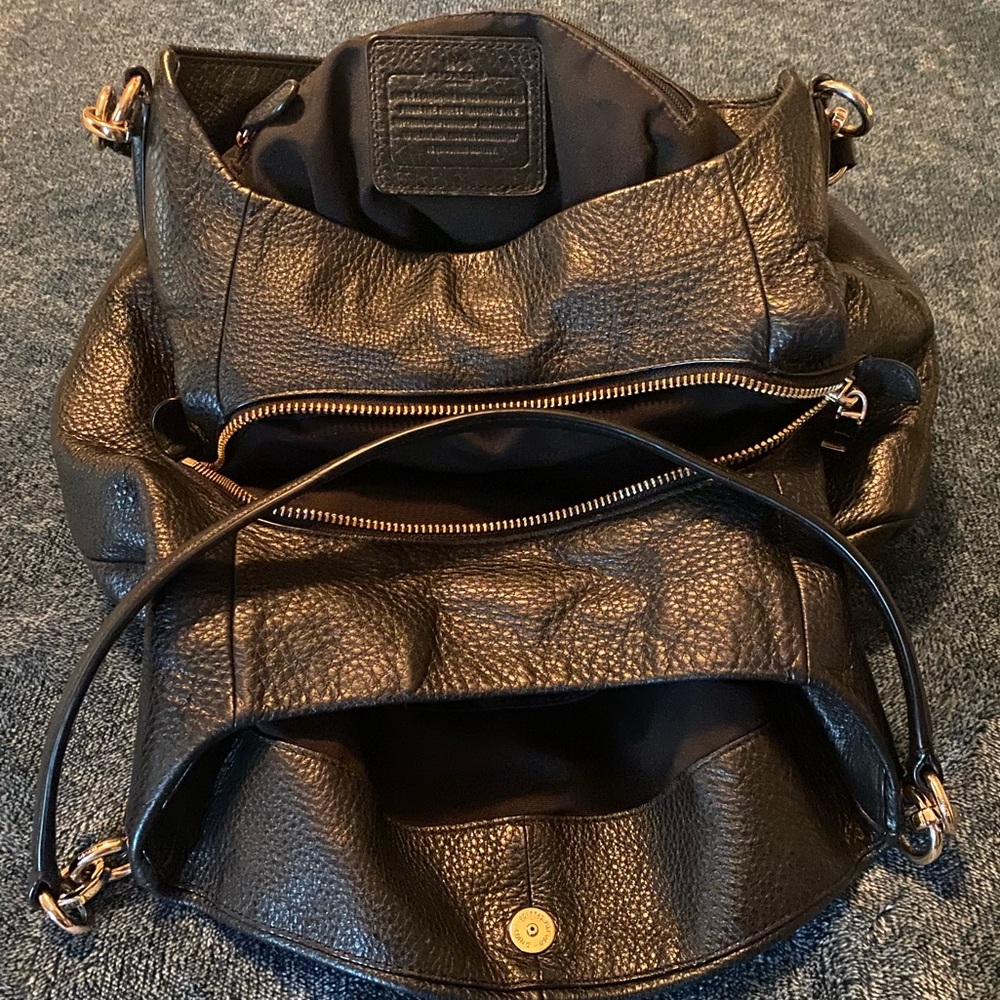 Coach purse real leather, black
